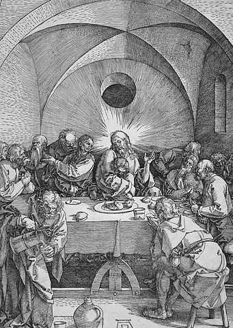 Albrecht Dürer, Das letzte Abendmahl. Um 1510 (Dürer,Albrecht,1471-1528,Holzschnitt,Graphische Sammlung,<br> Städel Museum Frankfurt am Main,Städel Museum)