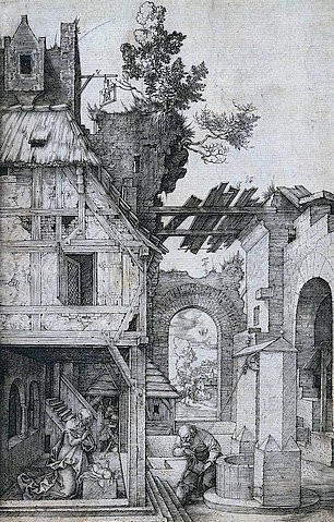 Albrecht Dürer, Die Geburt Christi. 1504 (Dürer,Albrecht,1471-1528,Kupferstich,Graphische Sammlung,<br> Städel Museum Frankfurt am Main,Städel Museum)