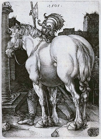 Albrecht Dürer, Das große Pferd. Um 1505 (Dürer,Albrecht,1471-1528,Kupferstich,Graphische Sammlung,<br> Städel Museum Frankfurt am Main,Städel Museum)