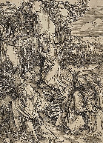 Albrecht Dürer, Christus am Ölberg. 1496/97 (Dürer,Albrecht,1471-1528,Holzschnitt,Graphische Sammlung,<br> Städel Museum Frankfurt am Main,Städel Museum)