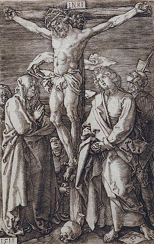 Albrecht Dürer, Christus am Kreuz. 1511 (Dürer,Albrecht,1471-1528,Kupferstich,Graphische Sammlung,<br> Städel Museum Frankfurt am Main,Städel Museum)