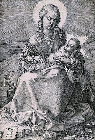 Albrecht Dürer, Die Jungfrau mit dem Wickelkind. 1520 (Dürer,Albrecht,1471-1528,Kupferstich,Graphische Sammlung,<br> Städel Museum Frankfurt am Main,Städel Museum)