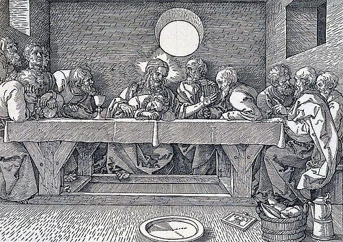 Albrecht Dürer, Das letzte Abendmahl. 1523 (Dürer,Albrecht,1471-1528,Holzschnitt,Graphische Sammlung,<br> Städel Museum Frankfurt am Main,Städel Museum)