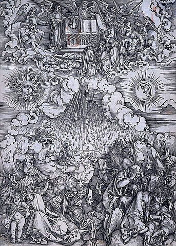Albrecht Dürer, Die Eröffnung des 5. und 6. Siegels. Um 1497/98 (Dürer,Albrecht,1471-1528,Holzschnitt,Graphische Sammlung,<br> Städel Museum Frankfurt am Main,Städel Museum)