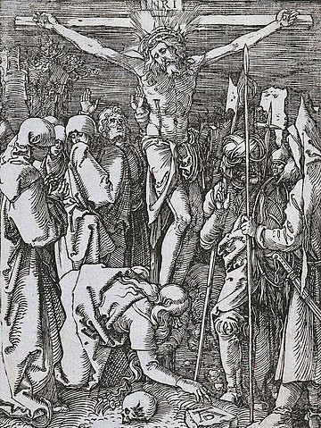 Albrecht Dürer, Christus am Kreuz. Um 1509 (Dürer,Albrecht,1471-1528,Holzschnitt,Graphische Sammlung,<br> Städel Museum Frankfurt am Main,Städel Museum)
