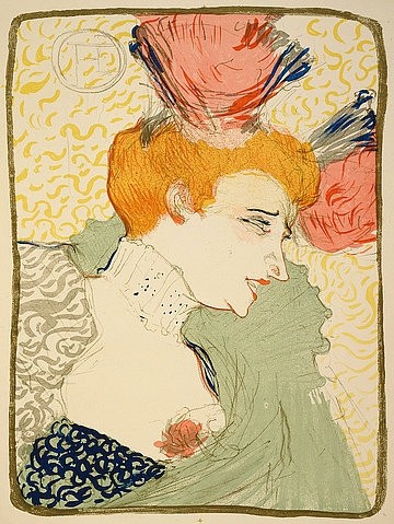 Henri de Toulouse-Lautrec, Mademoiselle Marcelle Lender, en buste. 1896 (19. Jahrhundert,in 8 Farben,Graphische Sammlung,Lithographie,1864-1901,Toulouse-Lautrec,Henri de,Städel Museum,Frankfurt am Main,Henri de Toulouse-Lautrec,Städel Museum,Mademoiselle Marcelle Lender,Unterhaltung,Nachtleben,Frau,rothaarig,Sängerin,fin de Si)