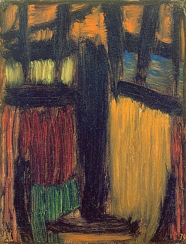 Alexej von Jawlensky, Christuskopf. 1934 (Jawlensky,Alexej von,1864-1941,Öl auf Pappe,20. Jahrhundert,Expressionismus,Düsseldorf,Kunstpalast,Geschenk eines Düsseldorfer Bürgers,anläßlich des 100. Geburtstages von Alexej von Jawlensky,Alexej von Jawlensky,jesus Christus,porträt,gesicht,abstrakt,ab)