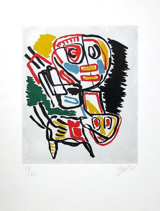 Appel Karel El Amigo del hombre KA 2 (20) (Aquatinta-Radierung)