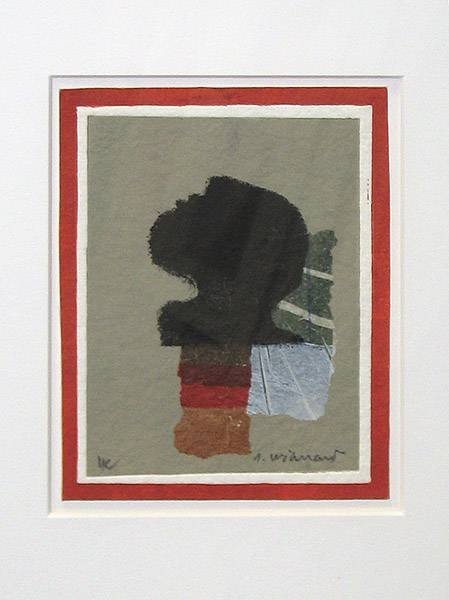 Coignard James Gravure noir rouge or (30) (Carborundum-Radierung, handsigniert) (Abstrakt, Abstrakte Kunst, modern, Formen, Muster, Original, signiert, Büro, Business, Wohnzimmer)