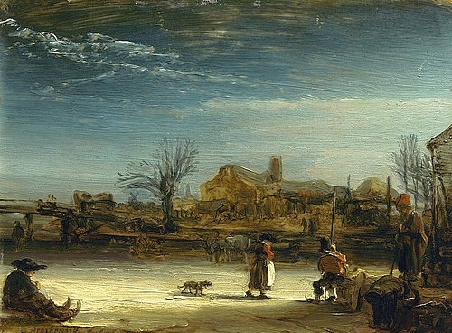 Rembrandt van Rijn, Winterlandschaft. 1646 (Rembrandt van Rijn,1606-1669,Kassel,Staatliche Gemäldegalerie,)