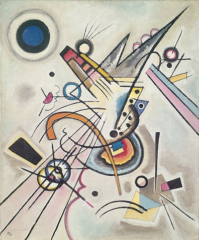 Wassily Kandinsky, Diagonale. 1923. (Wunschgröße, Klassische Moderne, Malerei, abstrakte Kunst, geometrische Formen, abstrakte Muster, Rechtecke, Kreise, Streifen, Dreieck, Balken, Linien, Bögen, Farbflächen, Wohnzimmer, Büro, Arztpraxis, Wunschgröße, bunt)