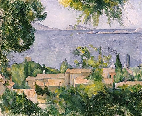 Paul Cézanne, Die Hausdächer von L'Estaque. 1883-85 (Cézanne,Paul,1839-1906,Christie's Images Ltd,Öl auf Leinwand,? Christies Images 2003,Dächer,Dach,Cézanne,Paul Cézanne,Estaque,Post-Impressionismus)