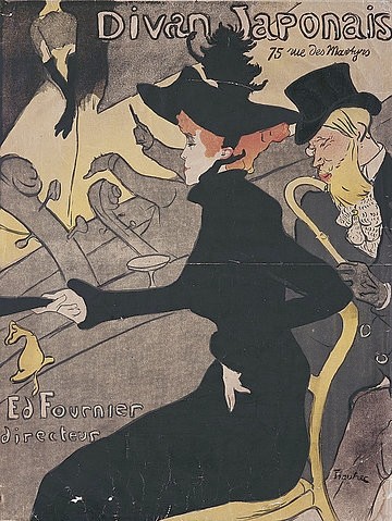 Henri de Toulouse-Lautrec, Plakat Divan Japonais, 75 Rue des Martyres. (1864-1901,Farblithographie,Toulouse-Lautrec,Henri de,)