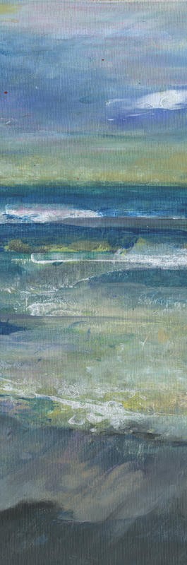 Smith Haynes, INBOUND STORM PANEL II (Maritim, Meer,Wellen, Gischt, Meeresbrise, Malerei, modern,  dekorativ, Badezimmer, Wohnzimmer, Wunschgröße, blau/grau)
