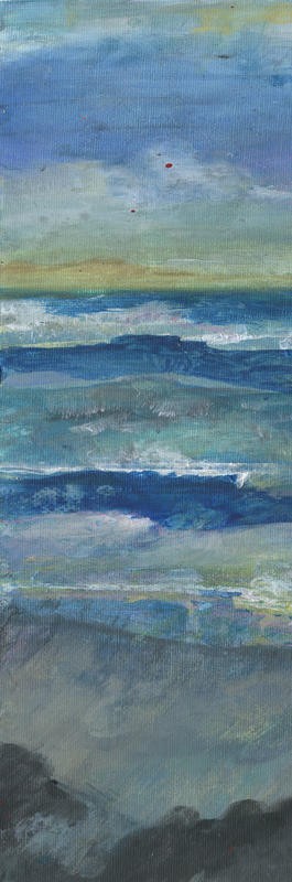 Smith Haynes, INBOUND STORM PANEL III (Maritim, Meer,Wellen, Gischt, Meeresbrise, Malerei, modern,  dekorativ, Badezimmer, Wohnzimmer, Wunschgröße, blau/grau)