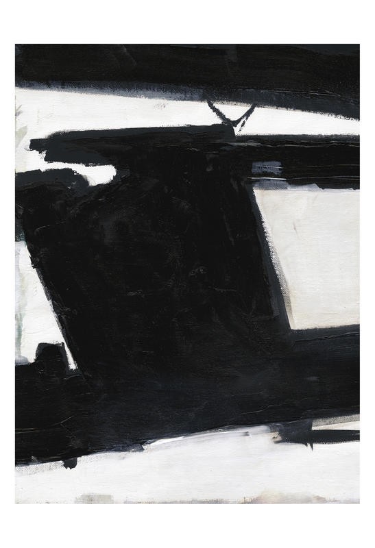Smith Haynes, STARK SHAPES (Abstrakt, Malerei, Balken, Streifen, modern, Wohnzimmer, Treppenhaus,Wunschgröße,  schwarz/weiß)