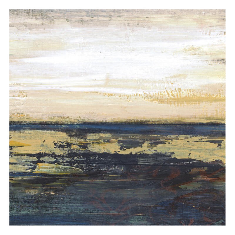Smith Haynes, GOLD BEACH II (Maritim, Meer, Strand, Horizont, Himmel, abstrahiert, Meeresbrise, Malerei, modern,  dekorativ, Badezimmer, Wohnzimmer, Wunschgröße, bunt)