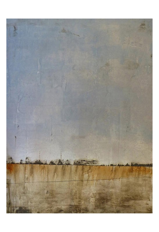 Jamie Watson, FORSAKEN LAND II (Landschaft, Landschaftsmalerei, abstrahiert, Malerei, modern, vertikale Stratigraphie, Wunschgröße, Wohnzimmer, Büro, Business, bunt)