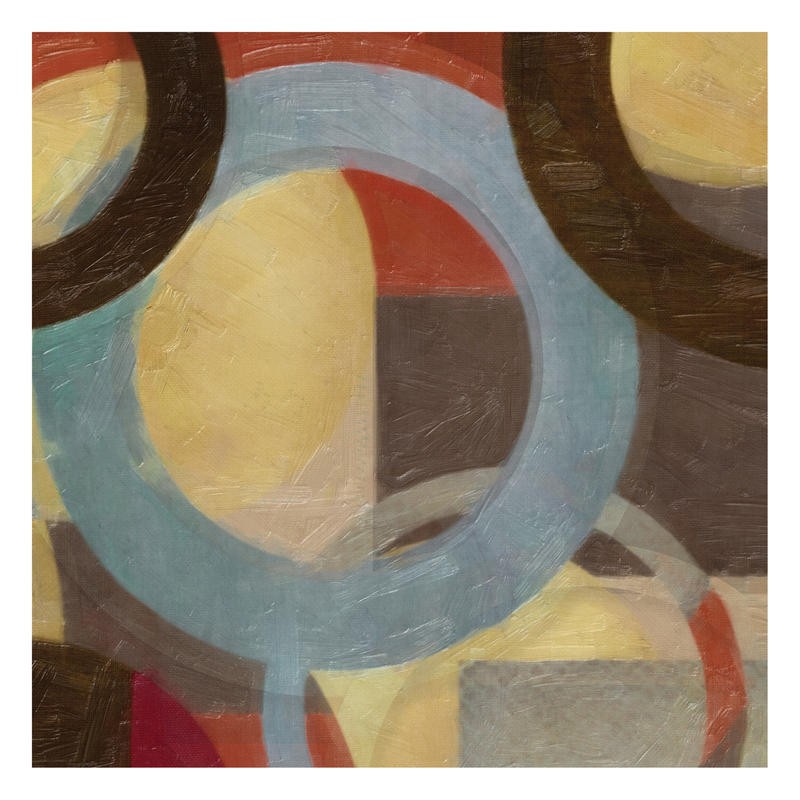 Taylor Greene, HALO WEAVE II (Abstrakte Kunst, geometrische Formen, Kreise, Ringe, Muster, Wunschgröße, Treppenhaus, Wohnzimmer)