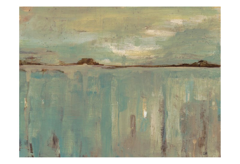Smith Haynes, SEA AND HORIZON I (Maritim, Meer, Horizont, Reflexionen, Himmel, abstrahiert, Meeresbrise, Malerei, modern,  dekorativ, Badezimmer, Wohnzimmer, Wunschgröße, bunt)