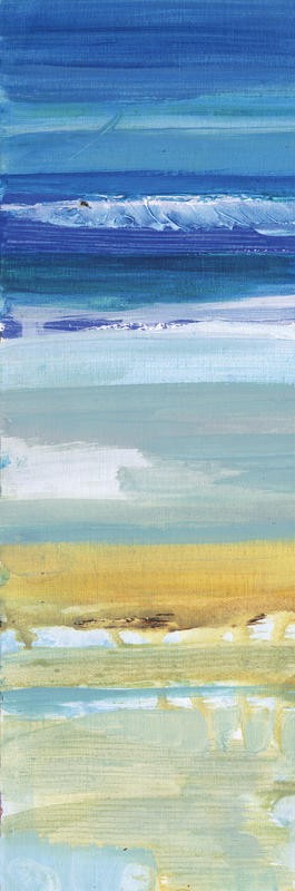 Smith Haynes, BEACHY II (Maritim, Meer, Strand, Welle, Gischt, Himmel, Meeresbrise, Malerei, modern, dekorativ, Badezimmer, Wohnzimmer, Wunschgröße, bunt)