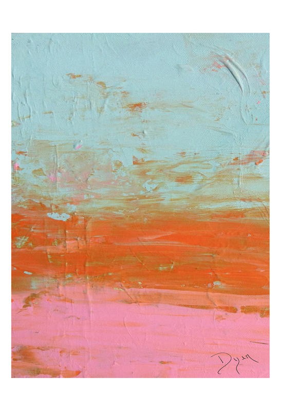 Beverly Dyer, BEACH DAZE I (Abstrakt, abstrakte Malerei, Farbfelder, Spachtel,  Wohnzimmer, Treppenhaus, Malerei, Wunschgröße, bunt)