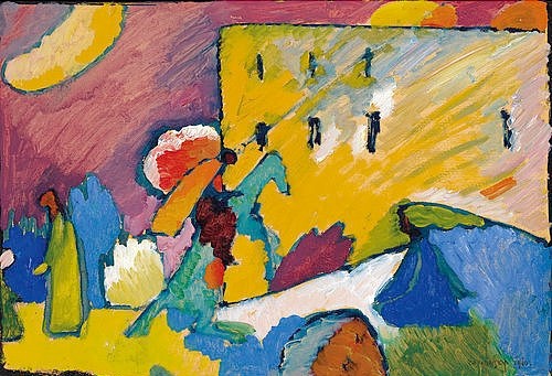 Wassily Kandinsky, Studie zu Improvisation III. 1909 (Kandinsky,Wassily,1866-1944,Christie's Images Ltd,Öl/Gouache/Karton,20. Jahrhundert,)