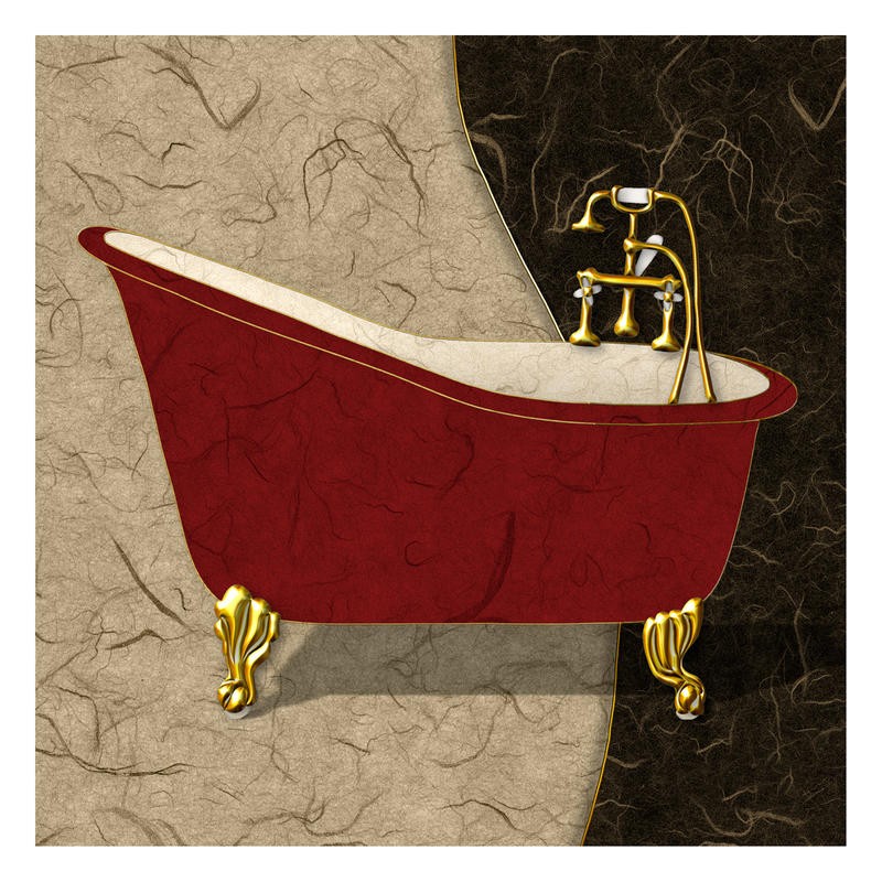 Diane Stimson, BURGUNDY BATH I (BAD)