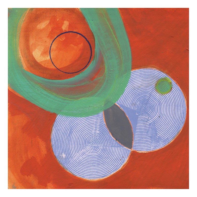 Smith Haynes, SQUARE SPACE I (Abstrakt, Malerei, geometrische Formen, Ovale, Kreise, Zellen, modern, Wohnzimmer, Treppenhaus, Büro, Wunschgröße, bunt)