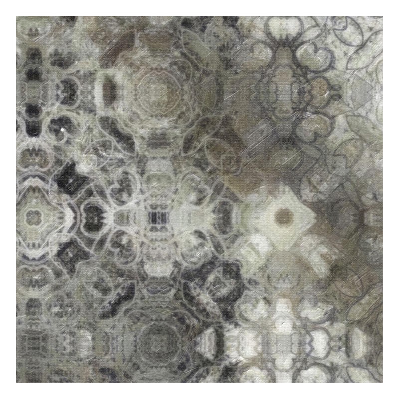 Taylor Greene, ORNAMENTAL II (Abstrakte Malerei, Kreise, Ornamente, orientalische Muster, pastos, modern, Wunschgröße, Büro, Wohnzimmer, schwarz/weiß)