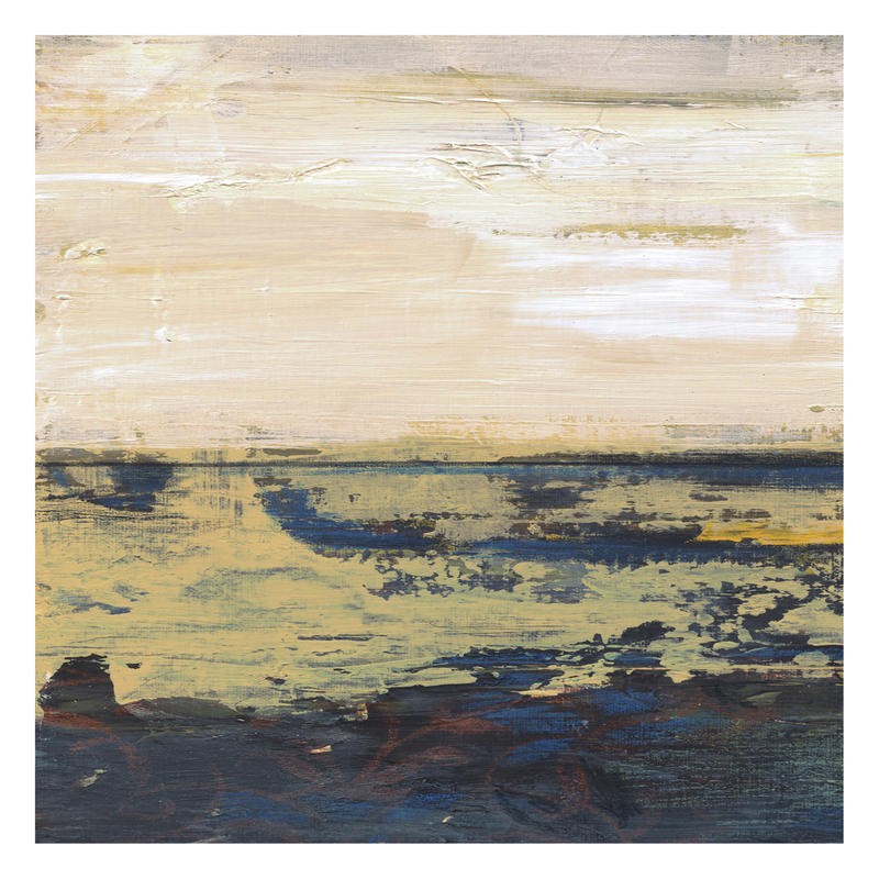 Smith Haynes, GOLD BEACH I (Maritim, Meer, Strand, Horizont, Himmel, abstrahiert, Meeresbrise, Malerei, modern,  dekorativ, Badezimmer, Wohnzimmer, Wunschgröße, bunt)