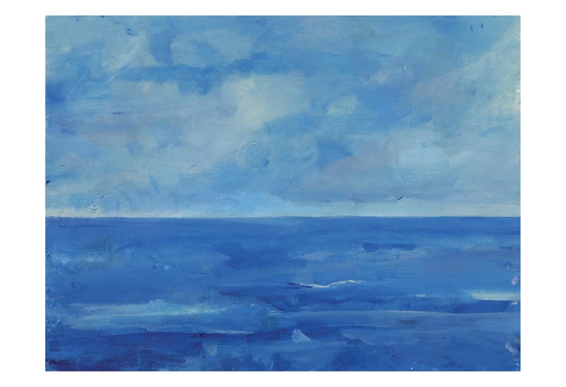 Smith Haynes, SEAS II (Maritim, Meer, Horizont, Himmel, Meeresbrise, Malerei, modern,  dekorativ, Badezimmer, Wohnzimmer, Wunschgröße, blau)