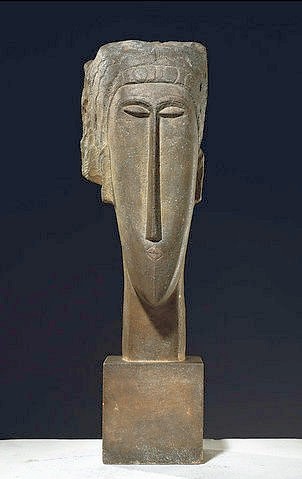 Amadeo Modigliani, Kopf. 1910-12 (Christie's Images Ltd,Modigliani,Amadeo,1884-1920,Kalkstein,20. Jahrhundert,)