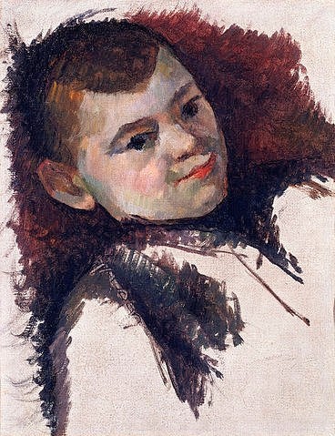 Paul Cézanne, Portrait von Paul Cézanne, dem Sohn des Künstlers. Um 1885 (Cézanne,Paul,1839-1906,Christie's Images Ltd,Öl auf Leinwand,Paul Cezanne,Cézanne,Junge,Bildnis,Portrait,Sohn,Kind,Kinderbildnis,unvollendet,skizzenhaft,Studie,Skizze)