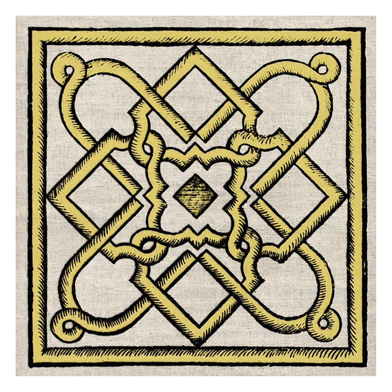 Tina Carlson, NAVY TAUPE B (Kachel, Muster, Ornamente,  orientalisch, Holzschnitt, Grafik, Wunschgröße, Wohnzimmer, Treppenhaus, Küche, gelb)