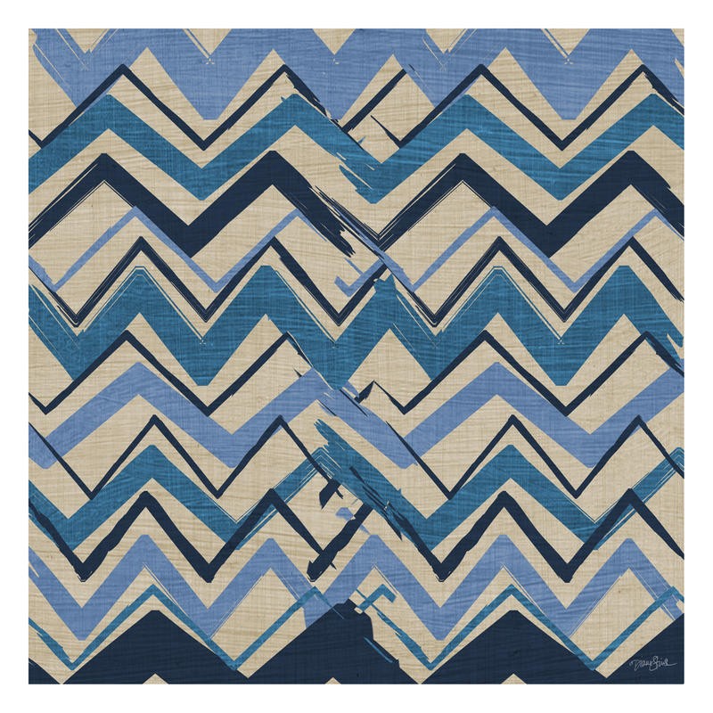 Diane Stimson, CHEVRON ON BLUE II (MUSTER)