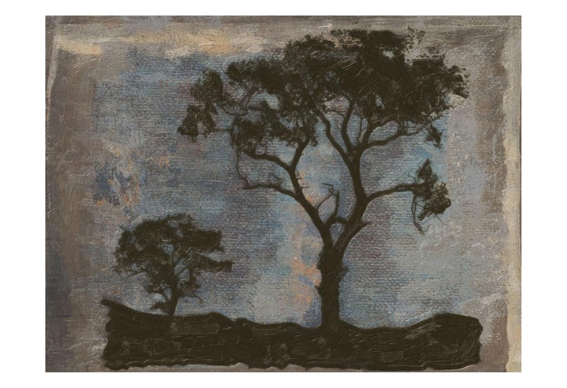 Taylor Greene, TREE HORIZON II (Landschaft, Bäume, Silhouetten, diffus, düster, Wunschgröße, Treppenhaus, Wohnzimmer)