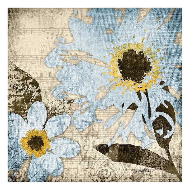 Diane Stimson, FLORA SYMPHONY LIGHT BLUE I (BLUMEN)