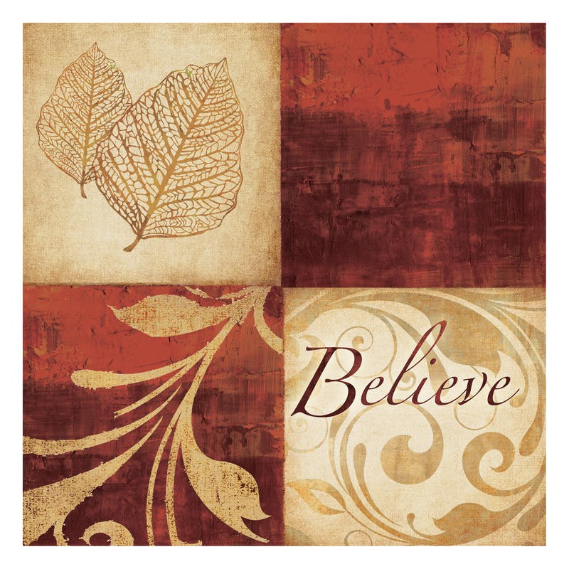 Kristin Emery, RED GOLD II (Glaube,  Motivation, Inspiration, Typografie, Muster, Ornamente, Wunschgröße, Grafik, Schlafzimmer, Treppenhaus, beige/rot)