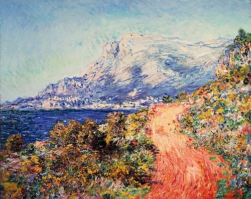 Claude Monet, Die rote Straße in der Nähe von Menton. 1884 (Monet,Claude,1840-1926,Christie's Images Ltd,Öl auf Leinwand,französischer,Impressionismus,französisch)
