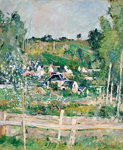 Paul Cézanne, Blick auf Auvers-Sur-Oise, Der Zaun. Um 1873 (Cézanne,Paul,1839-1906,Christie's Images Ltd,Öl auf Leinwand,19. Jahrhundert,Paul Cezanne)