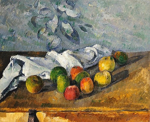 Paul Cézanne, Äpfel und ein Handtuch. (Cézanne,Paul,1839-1906,Christie's Images Ltd,Öl auf Leinwand,Pommes Et Serviette,Paul Cezanne)