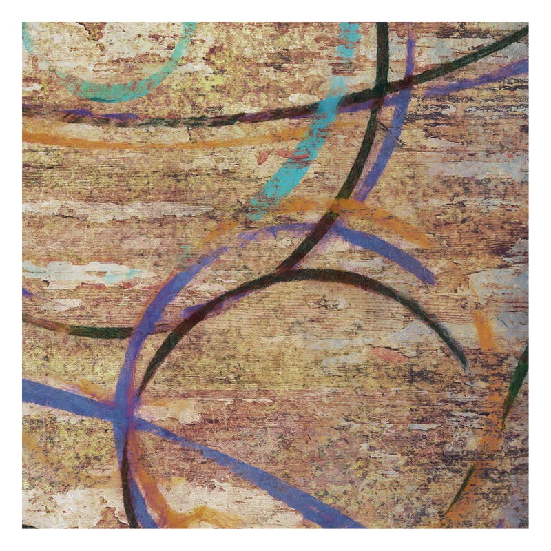 Taylor Greene, CIRCLE AROUND II (Abstrakte Malerei, modern, Linien, Bögen, Kreise, Dynamik, Schwung, Wunschgröße, modern, zeitgenössisch, Wohnzimmer, Büro)