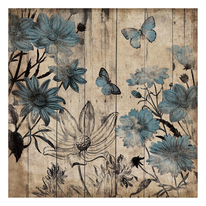 Jace Grey, WOOD FLORAL II (BLUMEN)