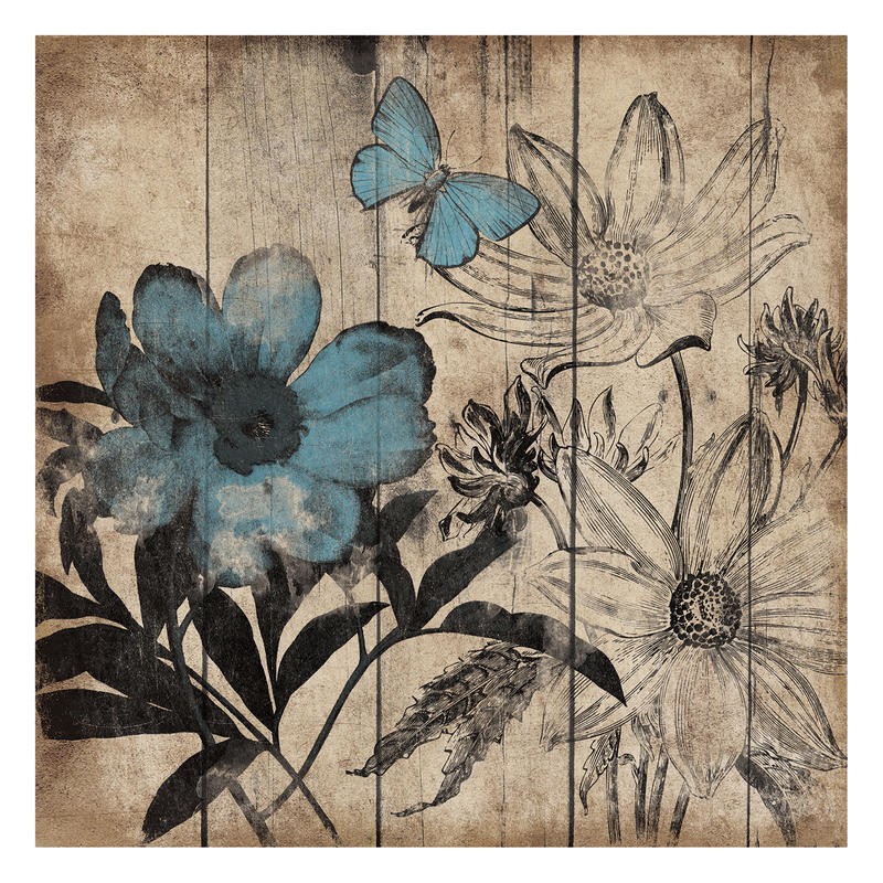 Jace Grey, WOOD FLORAL III (BLUMEN)
