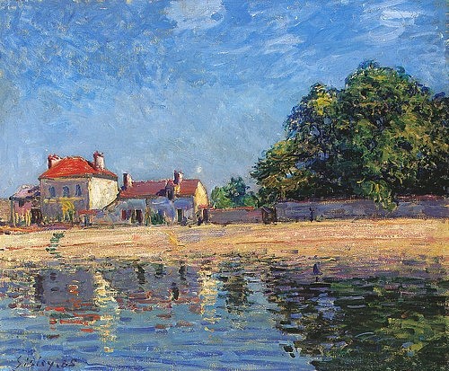 Alfred Sisley, Am Ufer des Loing, Saint-Mammes. 1885 (Sisley,Alfred,Christie's Images Ltd,1839-1899,Öl auf Leinwand,19. Jahrhundert,Impressionismus,Alfred Sisley)