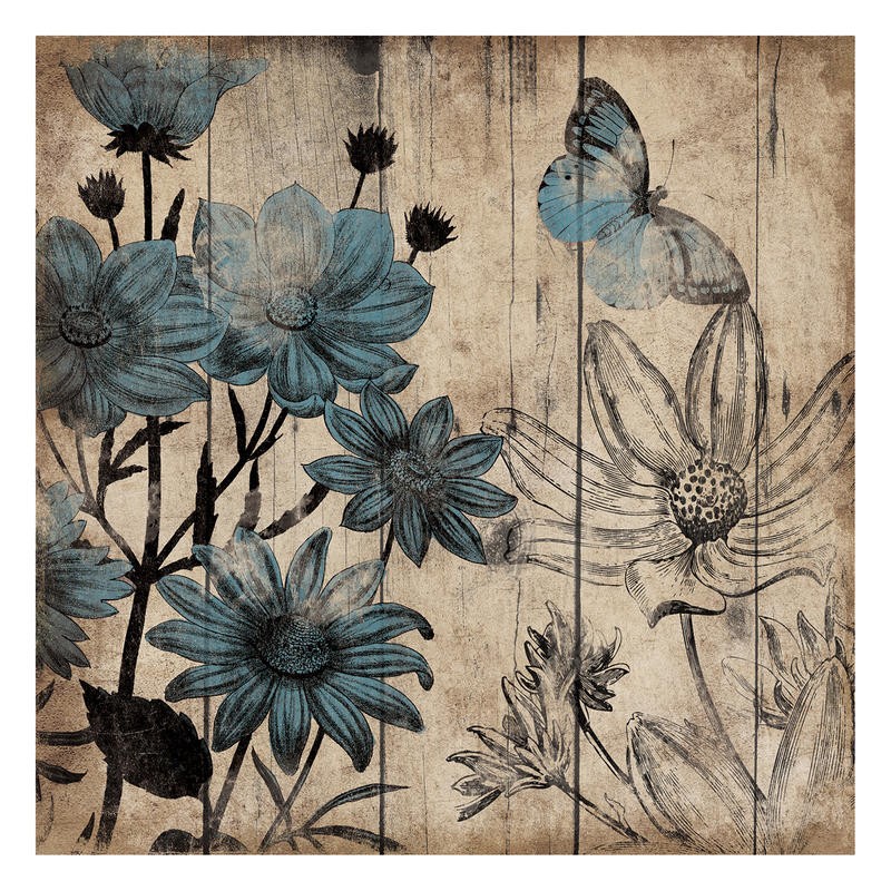 Jace Grey, WOOD FLORAL V (BLUMEN)