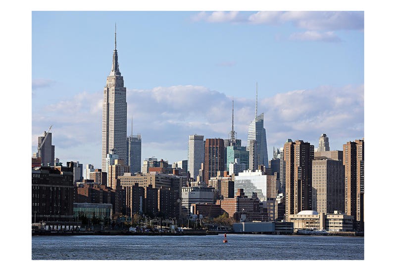 Sandro De Carvalho, EMPIRE STATE COLORFUL IV (Wolkenkratzer, Hochhaus, Skyline, Empire State Building,  Architektur, New York, Städte, Metropole, Fotokunst,  Wunschgröße, Wohnzimmer, Büro, Treppenhaus, bunt)