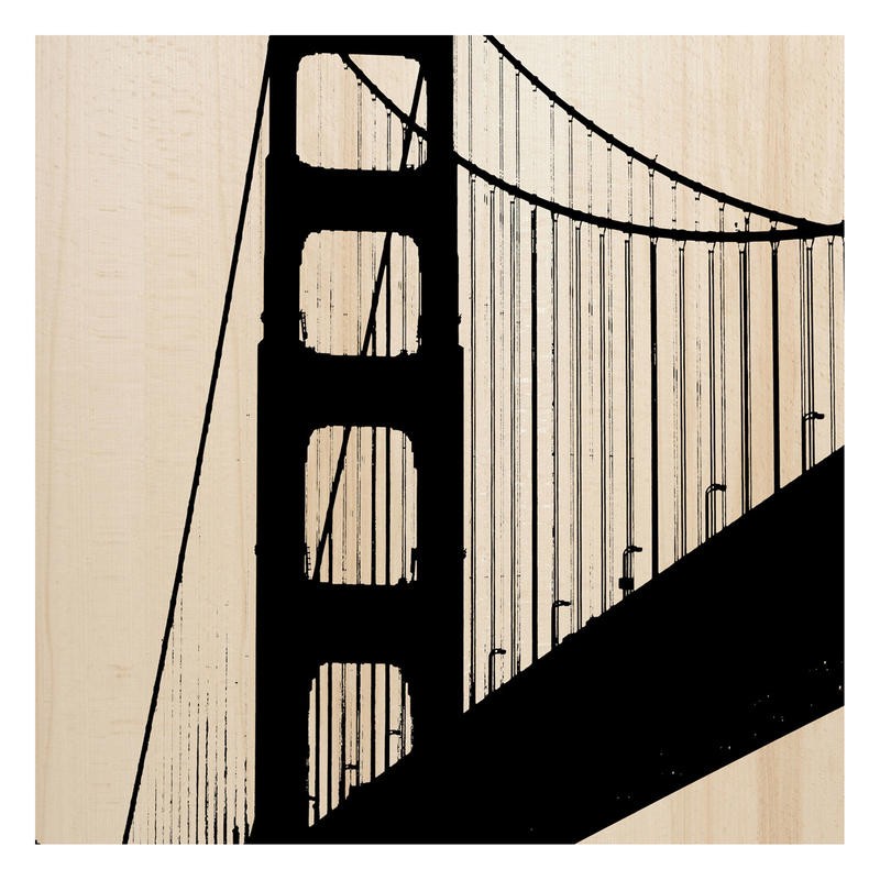 Taylor Greene, INSPIRATIONAL II (Städte, Brücke, Konstruktion, Golden Gate Bridge, San Francisco, Silhouette, Wunschgröße, Fotokunst, Wohnzimmer, schwarz/beige)