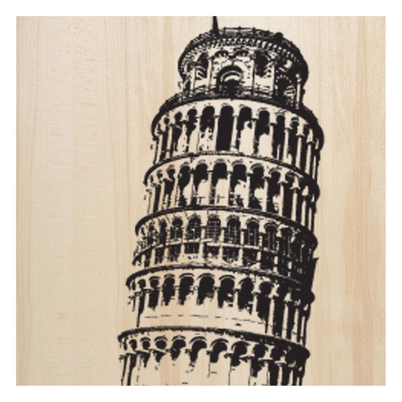 Taylor Greene, INSPIRATIONAL III (Städte, Turm, Schiefer Turm, Pisa, Italien, Nostalgie, Architektur, Wunschgröße, Fotokunst, Wohnzimmer, schwarz/beige)